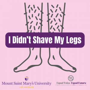 Depiction of hairy legs on a light pink background